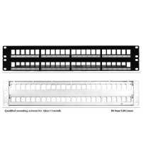 BNET 48 PORT PATCH PANEL 19"/2U BLACK FOR 48x RJ45 KEYSTONE MODULES UTP-FTP/STP (WITHOUT MODULES)